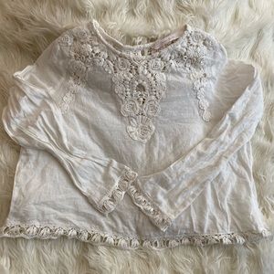 ZARA lace fabric material top